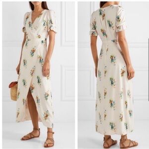 Madewell | Ruffle Sleeve Faux Wrap Floral Maxi Dress